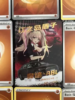 Rare Sexy Anime Waifu Card and 8 pokemon energy cards - Image 1