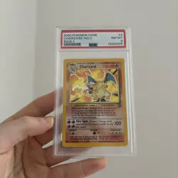 Pokemon 2000 Base Set 2 #4 Charizard-Holo Card PSA 8 - Image 3