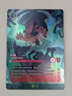 Scar - Heartless Hunter (Store Championship) 14 Disney Lorcana Promo Cards Holo - Image 1
