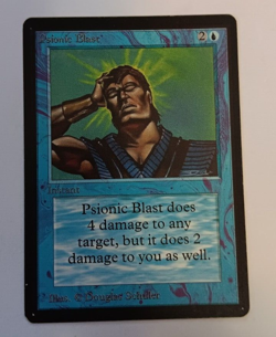 Beta Psionic Blast Light Play , this card is closer to Near Mint minus. - Image 1
