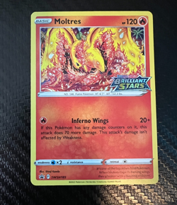 Moltres SWSH185 Pokemon SWSH Brilliant Stars Variant TCG Card - Image 1