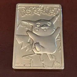 #25 Pokemon 23k Gold Plated PIKACHU Trading card. Nintendo 1999 - Image 1