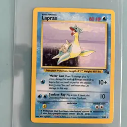 Pokemon Fossil Lapras - Holo Rare Card 10/62 Mint/Near Mint condition 🔥 - Image 1