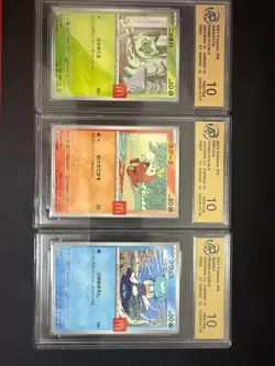 RPA 10 McDonald's Pokemon Card Pikachu 020/M-P 6 Complete Set 2025 Limited Promo - Image 2