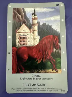 Bella Sara Card, First Series Silver, Fiona Shiny Foil Rare - Image 1