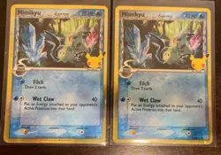 Pokemon Mimikyu SWSH136 Promo Celebrations Holo Swirl (2 Cards) - Image 1