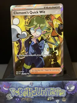 Pokemon Card Clemont's Quick Wit 229/191 Surging Sparks Full Art Rare NM - Image 1
