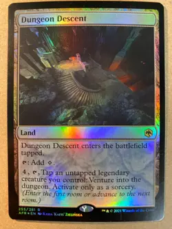 MTG 1x FOIL Dungeon Descent Adventures in the Forgotten Magic Gathering x1 NM - Image 1