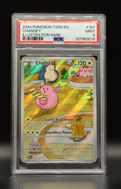 Chansey Twilight Masquerade #187/167 Illustration Rare Pokemon PSA 9 MINT 2024 - Image 1