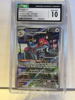 CGC GEM MINT 10 Porygon-Z Paradox Rift 214/182 Pokemon 2023 - Image 1