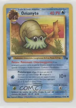 Omanyte Italian 1st Ed. Pokemon Fossil #52 1999 - Image 1