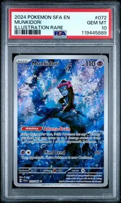 PSA 10 Munkidori 072/064 Pokemon Scarlet Violet Shrouded Fable Illustration Rare - Image 1