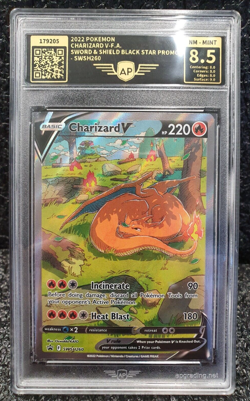 2022 Pokemon Charizard V FullArt Promo SWSH260 NM-Mint 8.5 (strenger als PSA) - Image 1