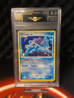 2008 Pokemon Suicune LV.44 Cracked Ice Holo #19/132 NM-Mint 8 (pop15 at PSA) - Image 2