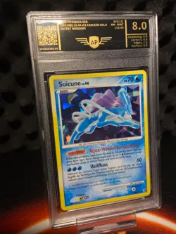 2008 Pokemon Suicune LV.44 Cracked Ice Holo #19/132 NM-Mint 8 (pop15 at PSA) - Image 3