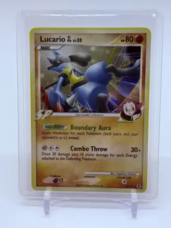Pokemon TCG: Lucario GL LV.32 Rising Rivals 8/111 Reverse Holo Rare NM/Mint - Image 1