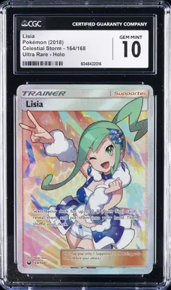 2018 POKEMON CELESTIAL STORM ULTRA RARE HOLO #164 LISIA CGC 10 GEM MINT - Image 1