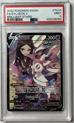 Pokemon Brilliant Stars Sylveon V Trainer Gallery #TG14/TG30 PSA 9 - Image 1