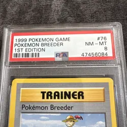 Pokemon PSA 8 Pokemon Breeder 1st Edition Shadowless Base Set 76/102 WOTC 1999 - Image 3