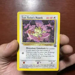 1999 Pokemon Wizards Black Star Promos Team Rocket's Meowth #18 Vintage c426 - Image 2