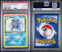 1999 POKEMON GERMAN 38 QUAPUTZI 1ST EDITION PSA 8 Poliwhirl Wotc - Image 1