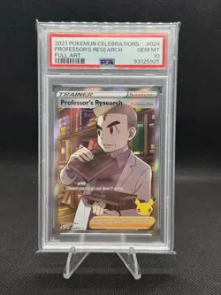 2021 Pokemon SWSH Celebrations Professor's Research: Oak #024/025 PSA 10 - Image 1
