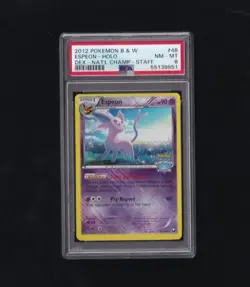 Espeon Holo CS STAFF Promo PSA NM-MT 8 Pokemon Card 2012 - Image 3