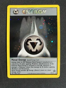 Metal Energy Holo 19/111- Neo Genesis Unlimited Rare 2000 Pokemon Card NM - Image 1