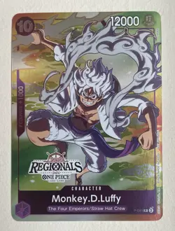 Monkey D Luffy Online Regional 2024 Participant P-041 One Piece Promo Card - Image 1