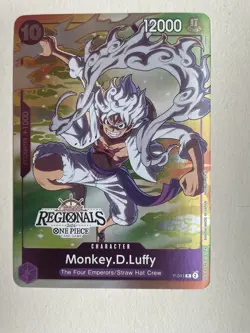 Monkey D Luffy Offline Regional 2024 Participant P-041 One Piece Promo Card - Image 1