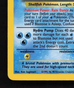 Pokemon TCG Blastoise Holo Unlimited Holo Rare Card Base Set 2/102 NM - Image 5