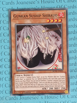 BODE-EN023 Gunkan Suship Shirauo Yu-Gi-Oh Card 1st Edition New - Image 1