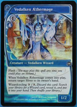Vedalken AEthermage FOIL Future Sight PLD Blue Common CARD (505709) ABUGames - Image 1