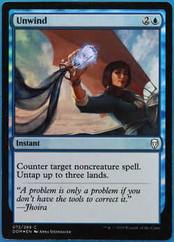 Unwind FOIL Dominaria PLD Blue Common MAGIC GATHERING CARD (ID# 505707) ABUGames - Image 1