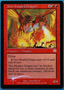Two-Headed Dragon FOIL Mercadian Masques PLD Red Rare CARD (505702) ABUGames - Image 1