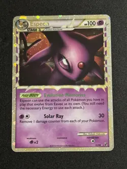 Espeon Prime 81/90 Undaunted Holo Rare Pokemon TCG Card - Image 1