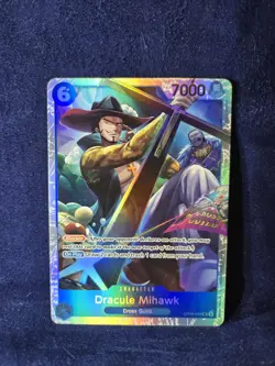 OP09-048 Dracule Mihawk SR Playset One Piece TCG Card Game English - Image 1