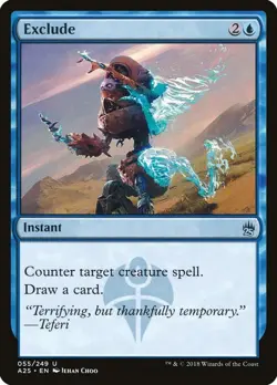 Exclude 55 A25 MTG Blue Instant Counter Draw Uncommon Choo 2018 - Image 1