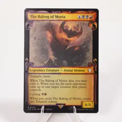 The Balrog of Moria Showcase Scrolls Foil Commander LoTR MTG NM See Video - Image 1
