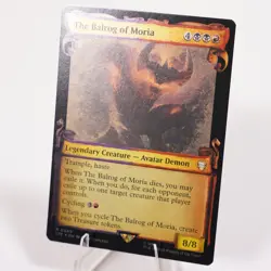 The Balrog of Moria Showcase Scrolls Foil Commander LoTR MTG NM See Video - Image 3