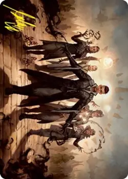 1x Art Series (41/81) Gold Signature - Silverquill Command MTG Strixhaven: Schoo - Image 1