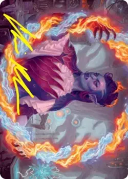 1x Art Series (38/81) Gold Signature - Rootha, Mercurial Artist MTG Strixhaven: - Image 1