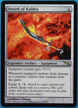 Sword of Kaldra FOIL Mirrodin PLD Rare MAGIC MTG CARD (ID# 505689) ABUGames - Image 1