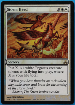 Storm Herd FOIL Guildpact PLD White Rare MAGIC MTG CARD (ID# 505679) ABUGames - Image 1