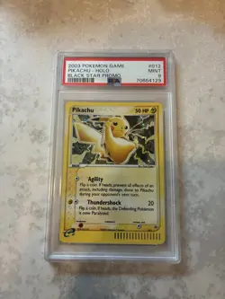 Pokemon TCG Pikachu Holo #012 PSA 9 Black Star Promo 2003 Pokemon Game - Image 1