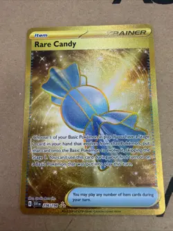 Pokemon Rare candy gold hyper rare trainer item near mint number 256/198 - Image 1