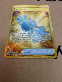 Pokemon Rare candy gold hyper rare trainer item near mint number 256/198 - Image 2