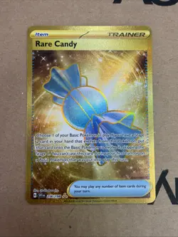 Pokemon Rare candy gold hyper rare trainer item near mint number 256/198 - Image 3