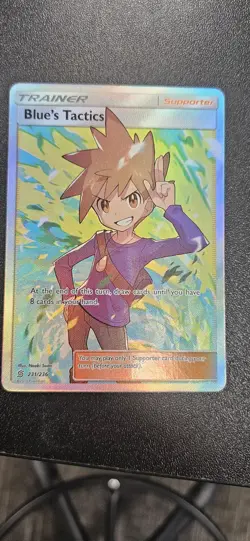 Pokemon TCG Blue's Tactics (Full Art) 231/236 Sm-Unified Minds Holo - Pack Fresh - Image 1