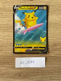 Pikachu Surfeur V 008/025 - Carte Pokemon Francaise - 25e Anniversaire - Image 1